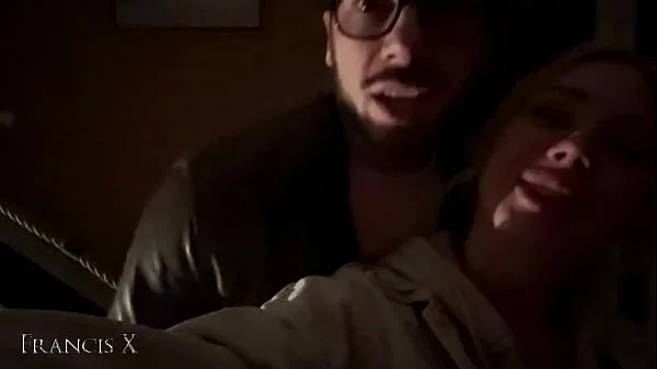 Blonde friend sucks my cock in the elevator and gets fucked hard in the hotel room