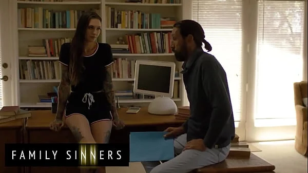 FAMILY SINNERS - Inked Brunette Gets Naughty And Fucks Her Boyfriend’s Father While He’s Away