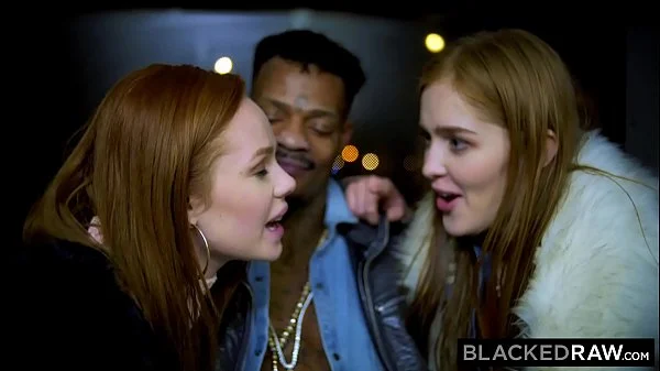 BLACKEDRAW Two Beauties Fuck Giant BBC On Bus!