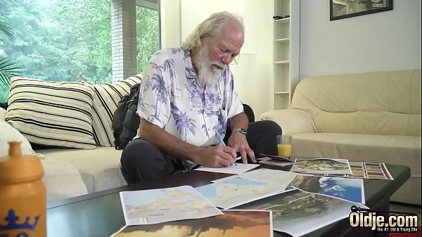 Beautiful teen hardcore fucked by old man he sticks his old cock inside her young pussy then shoves it in her mouth and cums in her throat so sexy and wet