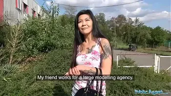 Public Agent Hot Asian chick Akasha Coliun loves girthy cock fuck