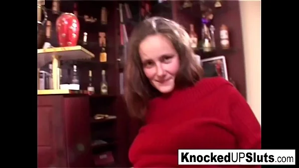 Busty pregnant brunette fucks a big black cock