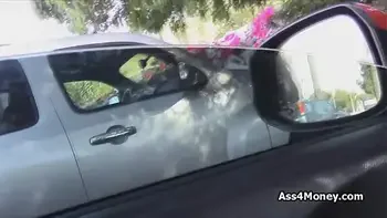 Broke blonde fixes money problems by bending over