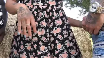 Horny German outdoor Fuck with big black Cock