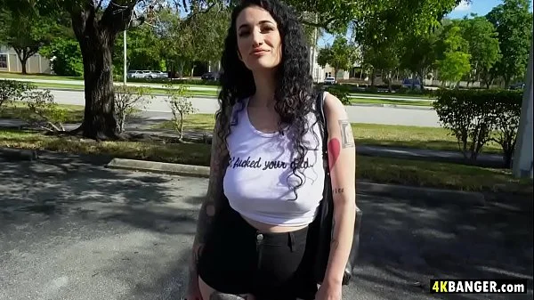 Punk chick assfucked in the Bangbus - Arabelle Raphael