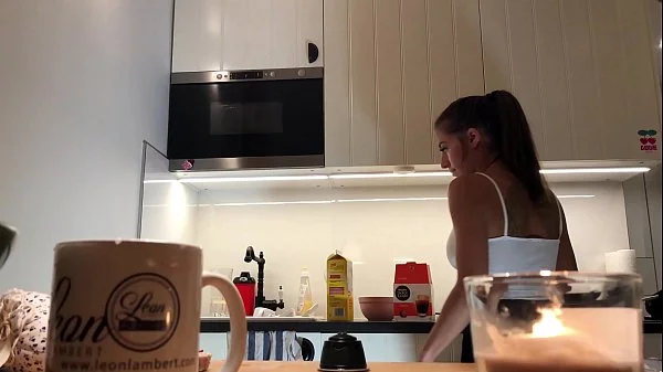Perfect Pokies on the Kitchen Cam, Braless Sylvia and her Amazing Nipples