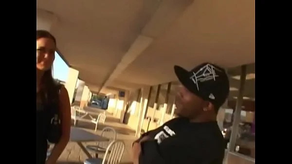 Supermodel Isabella Summers opens her shaved pussy for a guy with a big black dick