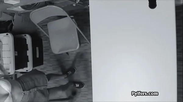 Sporty blonde thief fucked on action camera