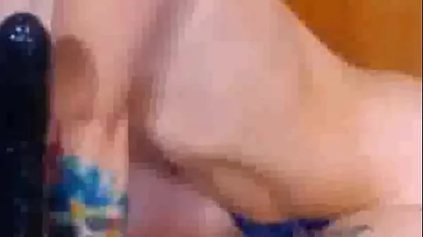 Anal Fuck Machine And Huge Dildo For Bluehaired Camgirl