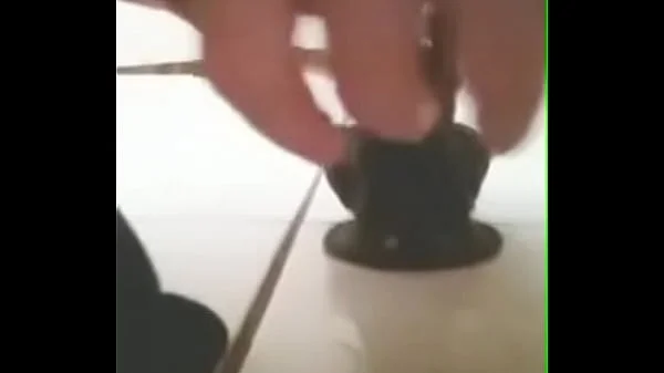 Black dildo vibration in the ass make pussy drool