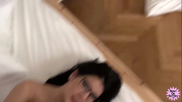 Cute Teen In Glasses Sucks Like A Slut