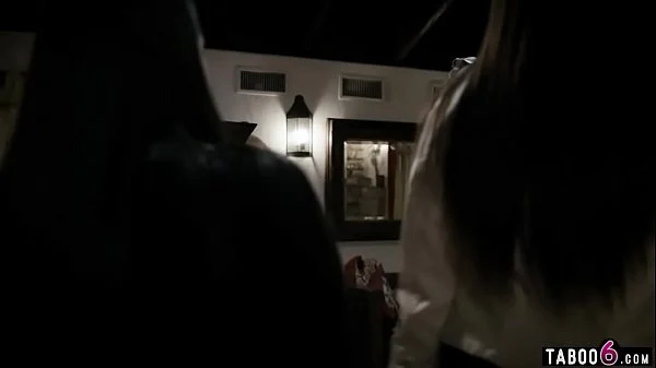 Foster teens in a family taboo 4some with the parents