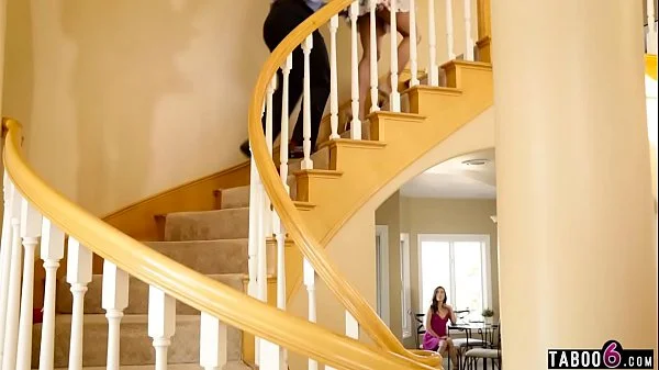 Blonde wife runs an club for the neighborhood