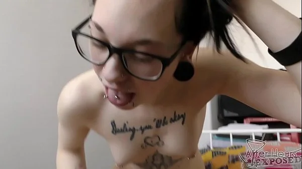 18 year old goth girl andy teen sucking me off cum covered tits piercings and tattoos