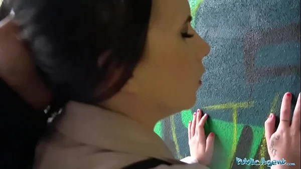 Public Agent Sexy brunette lady fucks and sucks to make ex jealous