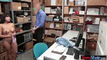 Petite latina teen thief with huge tits fucked on CCTV