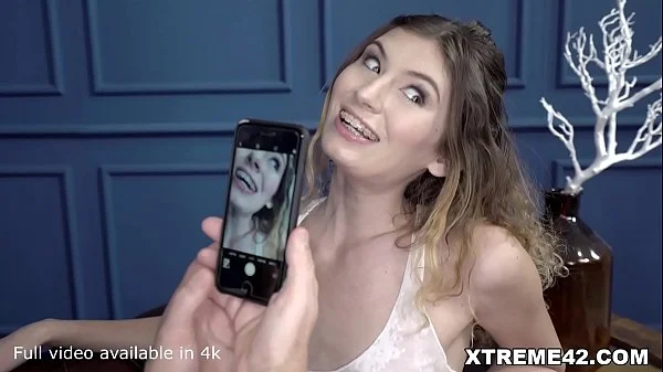 Teen with braces fucks an 60plus man