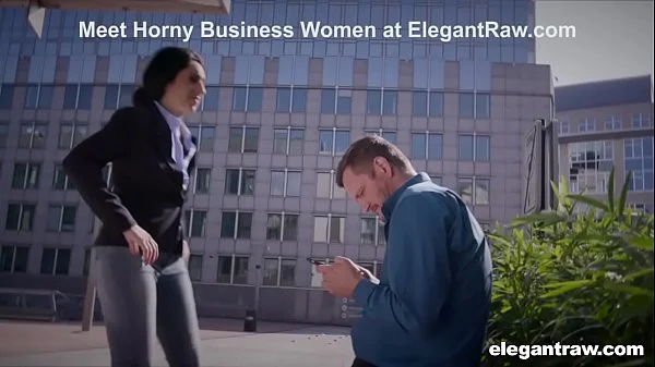 Business Woman Swallows While Working