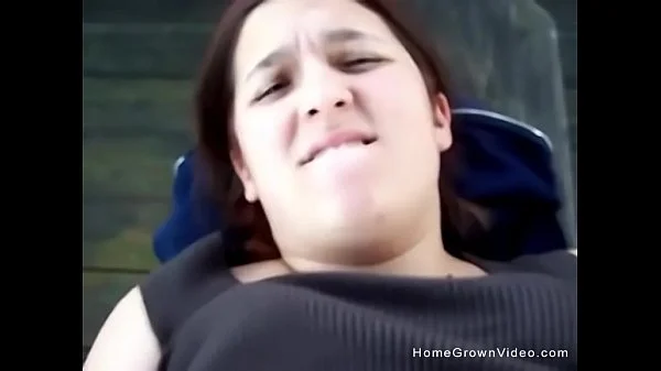 Fucking my chubby wife outside by the lake