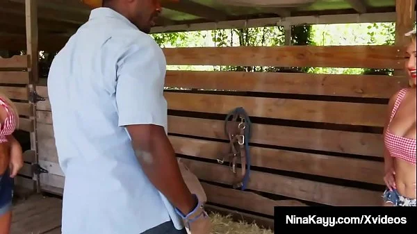 Phat Farm Girls Nina Kayy & Karen Fisher Fuck A BBC CowBoy!