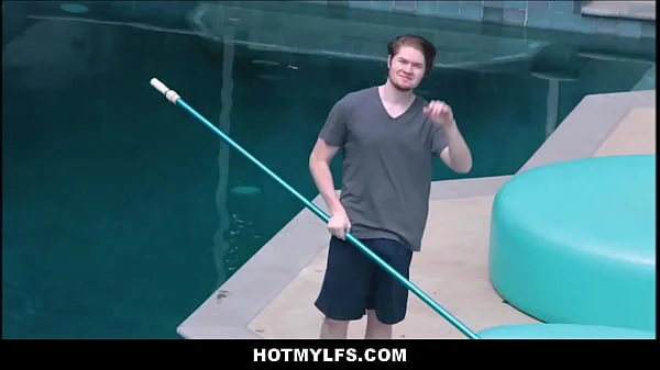 Horny Big Tits MILF Seduces Big Dick Pool Boy