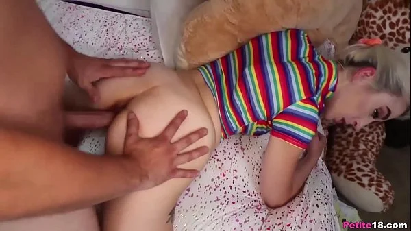 Pigtails and Rainbows - Petite Teen Fuck