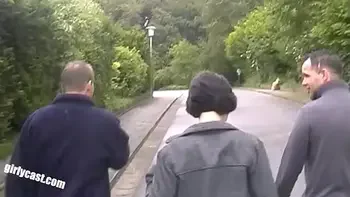 Lisa and her cuckold outdoor threesome