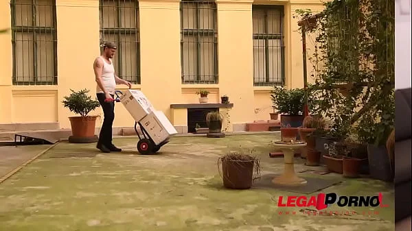 Top-heavy secretary Chloe Lamour double penetrated after ordering epic sex toy GP776