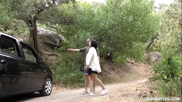 Starved Hippie Eats Nina Ole's Hairy Pussy in Nature