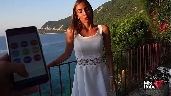 Wearing Vibrating Panties In Public Place - Hot Orgasm In Restaurant During Dessert