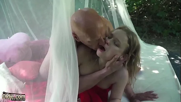 Young sexy girl wants some old man dick in her pussy