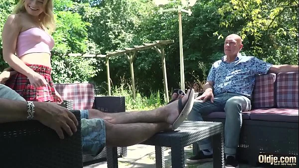 Young sexy girl wants some old man dick in her pussy