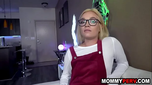 stepsister sneaks into room while her stepbrother fucks stepmom