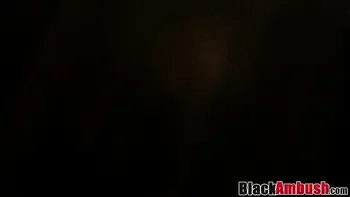 Curly blonde Tiffany drilled hard by interracial