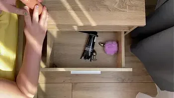 Curvy secretary in lace lingerie with hairy pussy