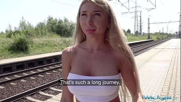Public Agent Train station public sex with beautiful woman