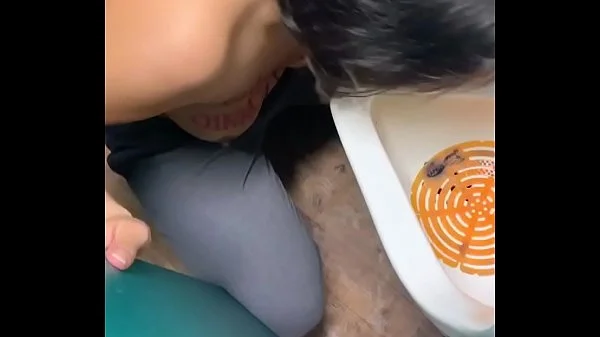 Toilet pig fuck at public restroom