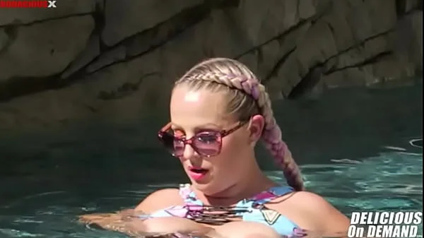 BBW Mistress Delicious poolside facesitting with ass eating