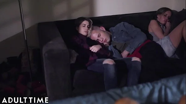 ADULT TIME - Teenage Lesbian: Kristen Scott Pervs On Couple At Party