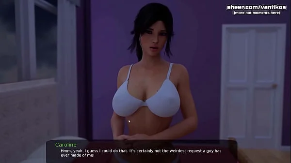 Rubbing stepsister's big butt with a big dick and getting some cum on her hot ass l My sexiest gameplay moments l Milfy City l Part #38