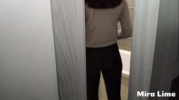Caught and fucked a girl who gets clothed in the bathroom