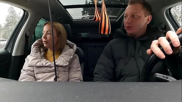 Risky Car Blowjob with my Sexy Work associate