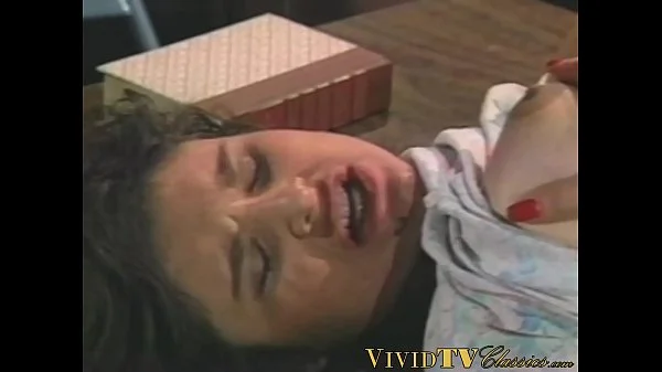 Vintage MILFs with big natural tits rides a massive dick