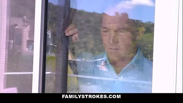 VICIOUS STEPDAD SPREADS HIS STEPDAUGHTER'S TIGHT PUSSY