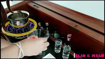 Clio swallows sperm with 7 cumshot icecubes TEASER