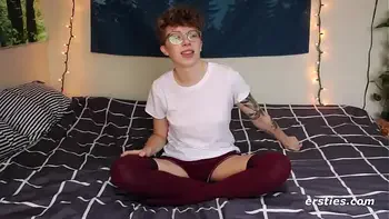 Sweet Petite Margo Masturbates in Sexy Stockings