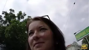 HUNT4K. Cuckold is ready to watch how his chick is having dirty fun