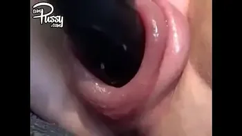 Crazy solo vid of a kinky chick with big swollen pussy