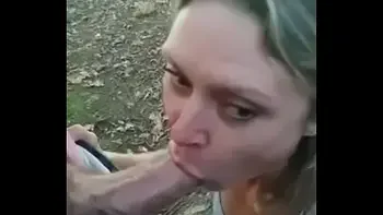 Married milf sucking cock in forest part 3