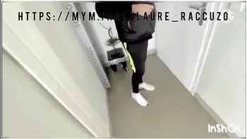 Laure Raccuzo - French Slut Empties The Pizza Delivery Mans Balls! 100% Real